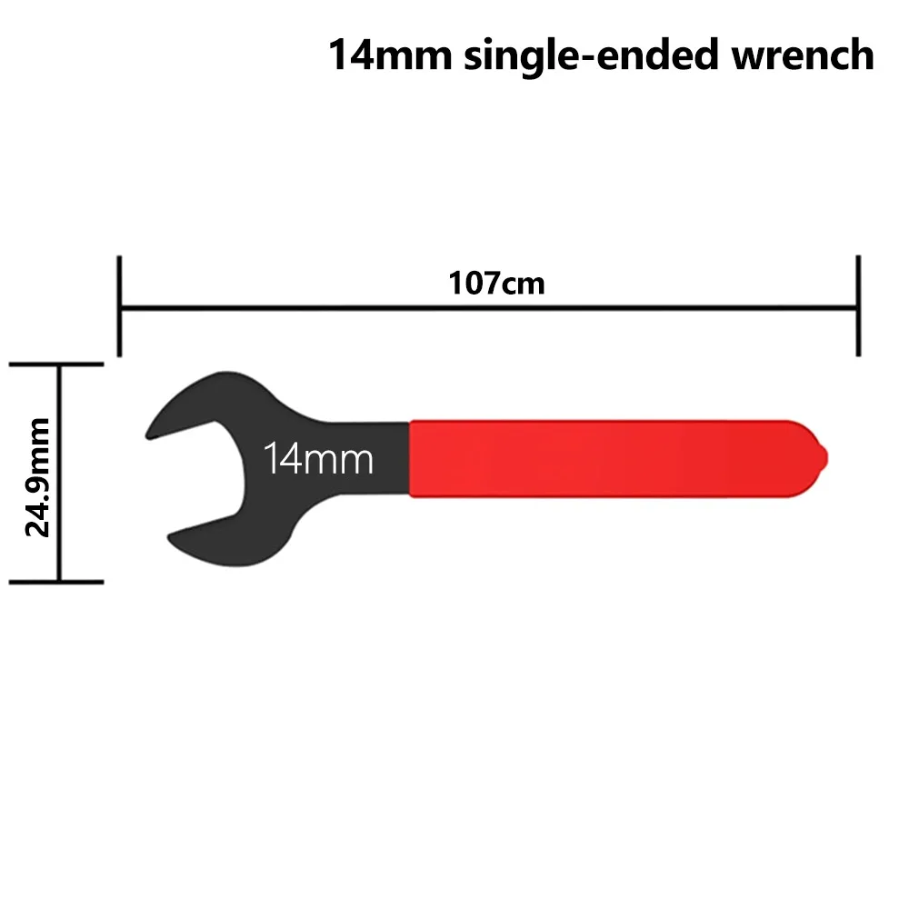 1Pcs Thin Single Open End Wrench 15 Degree Offset Angle 7-32mm Metric U-Shaped Spanner Blackening Flat Head