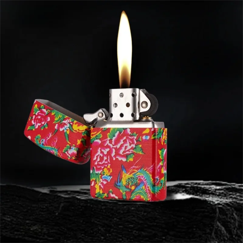 High-End ZORRO Guochao Lighter - Six-Sided Floral Pattern Fashion Statement cool lighters special lighters