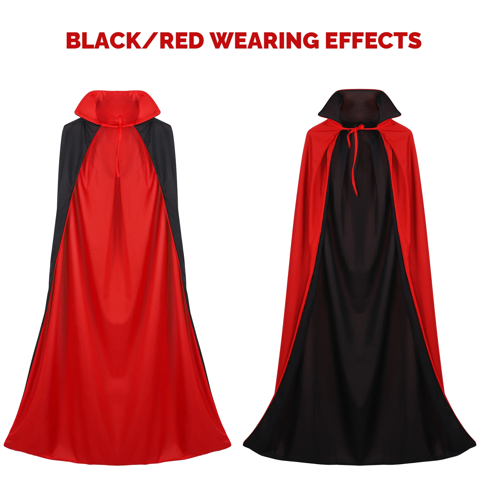 Disfraz de Halloween para mujer adulta, capa de bruja para mascarada, capa de vampiro, capa de murciélago, cuello levantado para fiesta de Cosplay