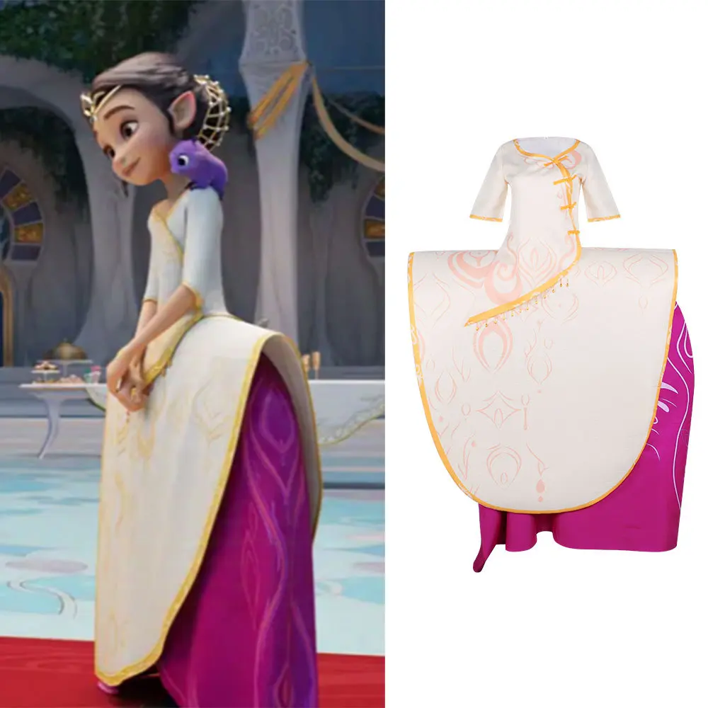 زي تنكري للأميرة إليان من فستان أداء الهالوين للأطفال "مسحور" من فيلم الرسوم المتحركة #1