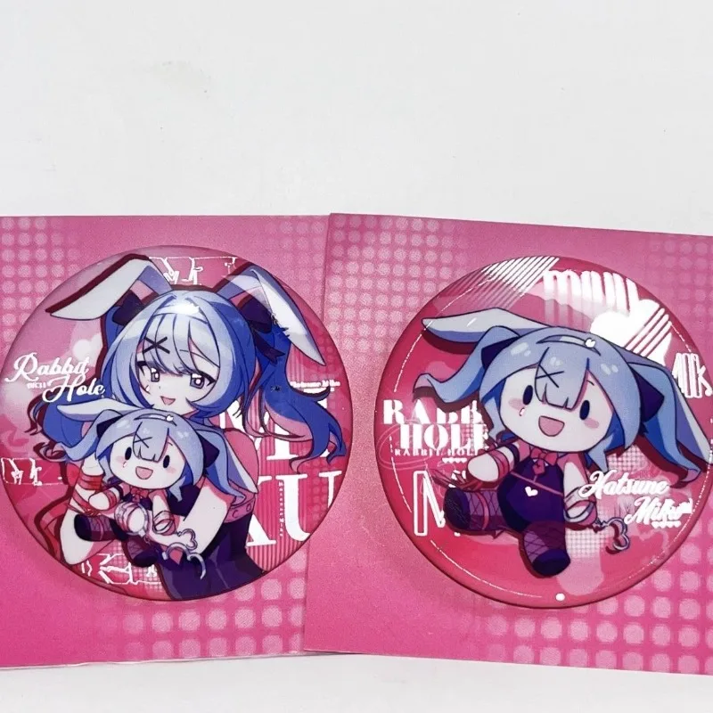 

New Hatsune Miku Badge Hatsune Miku Project DIVA Anime Peripheral Cute Cartoon Creativity Schoolbag Ornament Double Flash Brooch