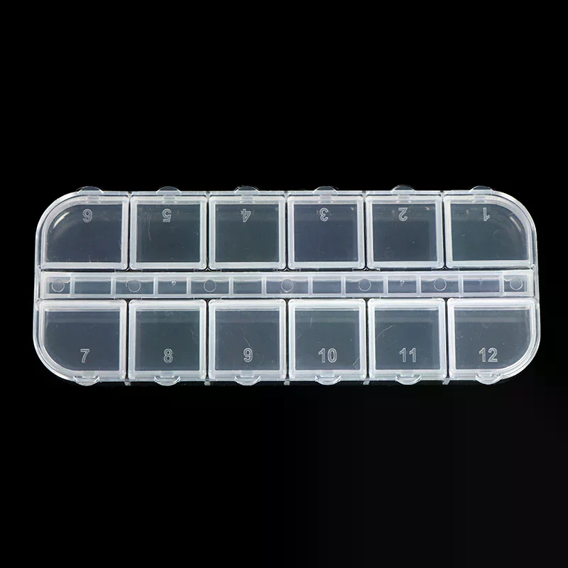 1pc caixa de armazenamento dental 12 recipiente suportes ortodônticos dentais bandas peças caso