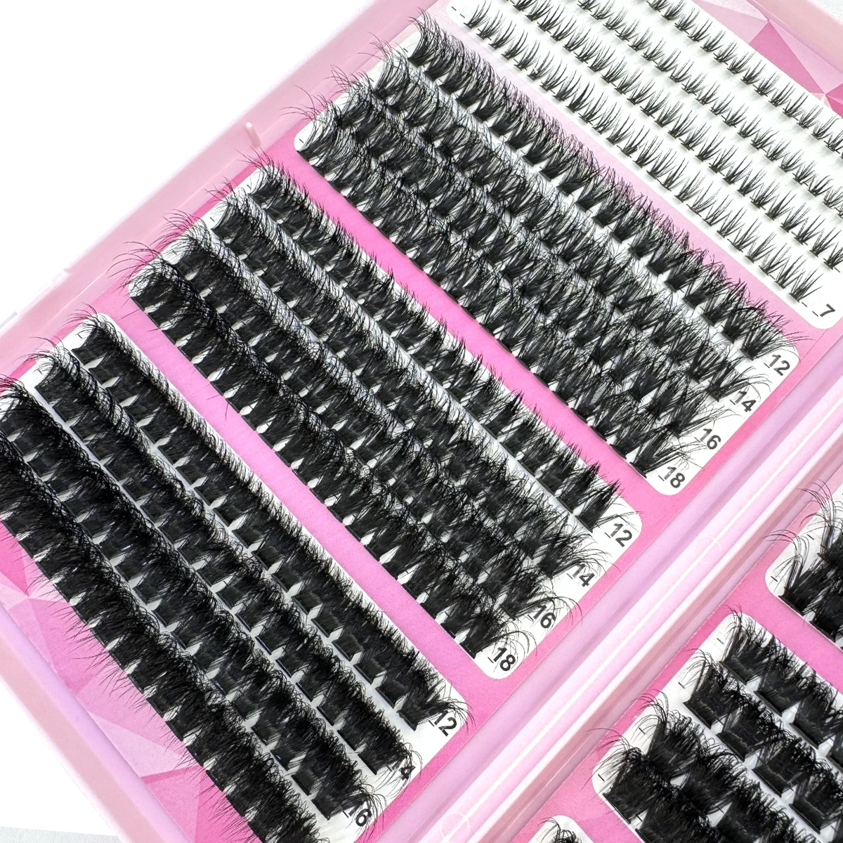 60d-200d + inferior + clusters de cílios pontiagudos volume individual cílios cluster extensões picos cílios clusters diy cílios de fadas