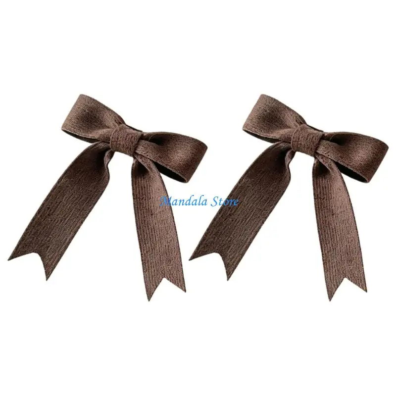 U2JC Polyester Knits Bows Tie Curtain Holdbacks Quick Installation For Various Home