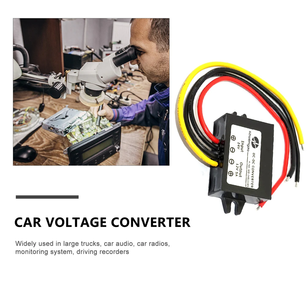 

Power Converter DC-DC Stabilizer 24V to 12V Converter Aluminum Alloy Waterproof Anti-Shock Full Power Output Compact