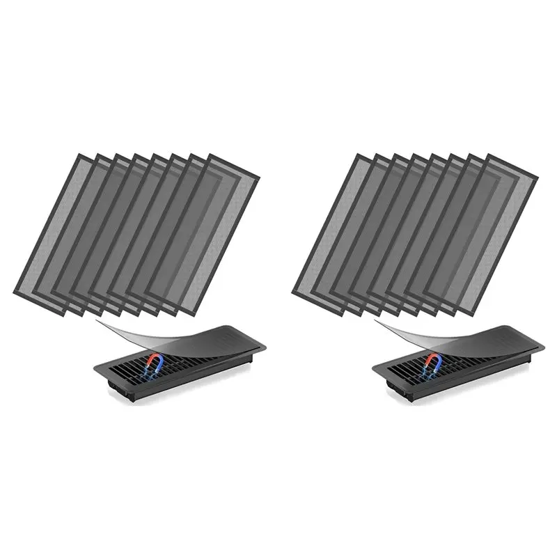 

AT19-16X Floor Vent Covers,4X12in Magnetic Vent Covers Mesh Screen Air Vent Filter,Floor Register Vent Covers B