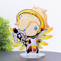 10CM Overwatch Arcylic Stand Cartoon Figures Keyrings Cartoon Accessories