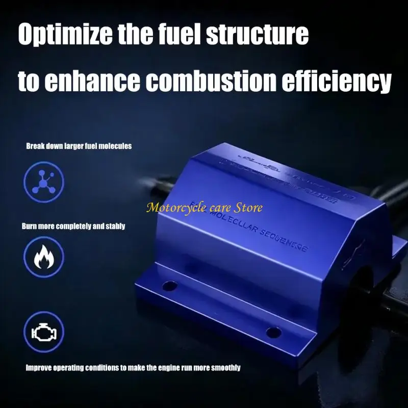 U75F Reduce Noise Fuels Saving Device Set with Blue Split Housing, a Round Center Channel, Four Holes, and Polypropylene and