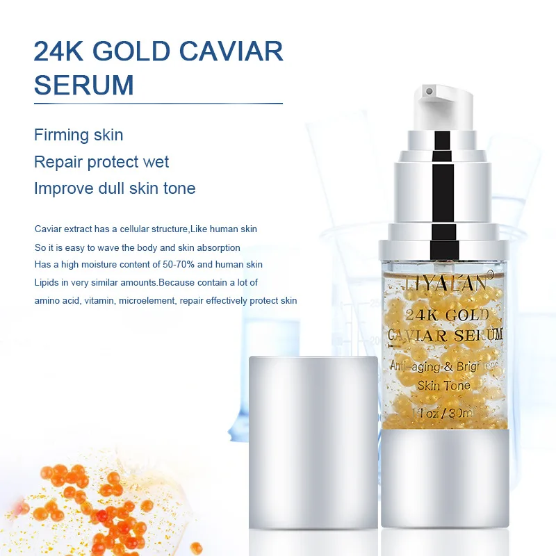 

24K Golden Caviar Moisturizing&Repairing essence Firming Skin Fine Pore essence Shrink pores, whiten skin, tighten face essence