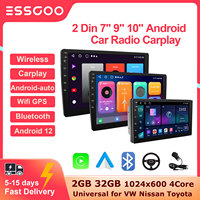ESSGOO Carplay Android Auto Car Radio 2 Din 7 9 10 Inch Android 2G 32G Universal Multimedia Player Autoradio Stereo Bluetooth