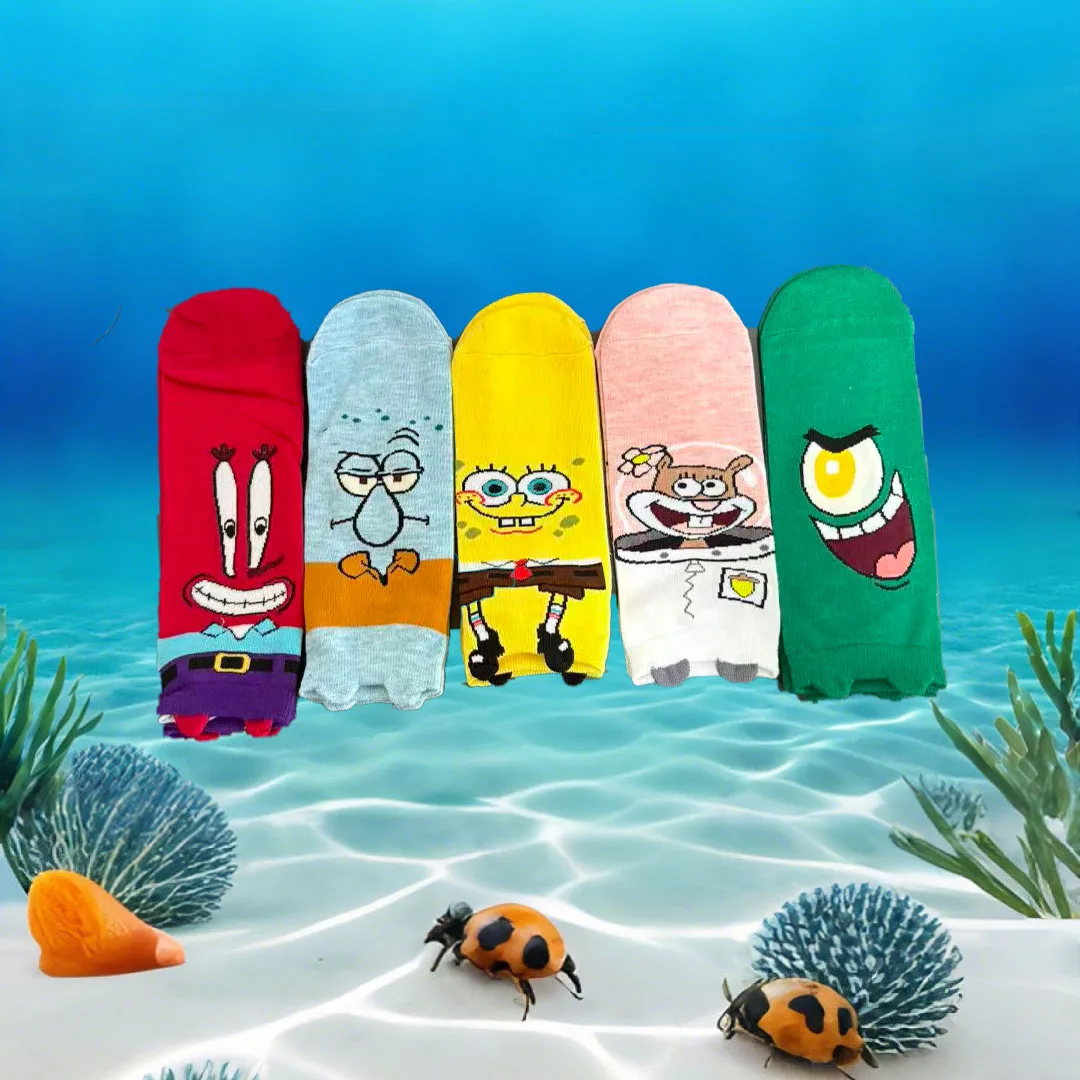 مقاسات أوروبية 34-37، 1/5 أزواج جوارب قارب الرسوم المتحركة للفتيات فقط #1