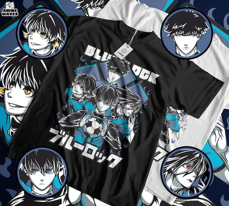 Elite Soccer Squad Unisex T-shirt - Japanese Anime Design, Manga Art, Graphic, Sport Style, Trendy Clothing,