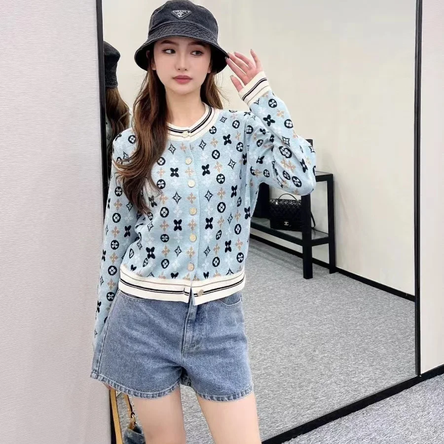 Korean Fashion Knitwears Women O-Neck Long Sleeve Casual Autumn 2024 Y2k Chic Clothing Sweater Pullovers Tops Pull Femme Tees