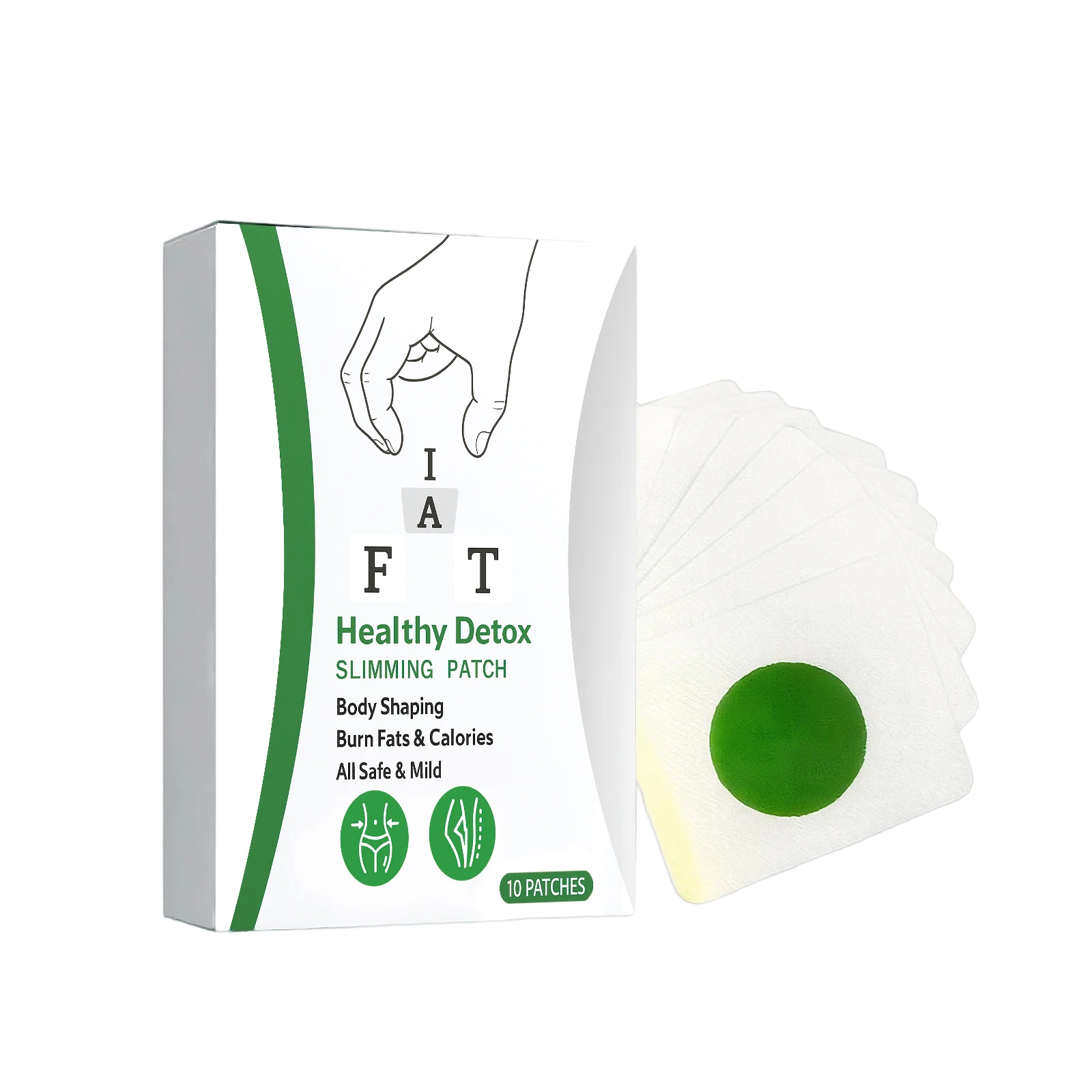 Mugwort Slimming Patch for Body Detox Shaping Burning Fat Weight Loss Anti Cellulite Lazy Ginger Body Patch for Men Women 10PCS