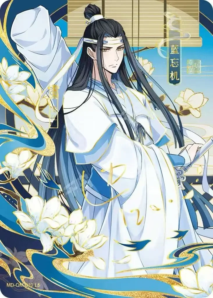 Kayou genuíno o fundador do diabolismo cartão qm cp mc wei wuxian conjunto completo anime coleção cartão brinquedos das crianças presentes de natal