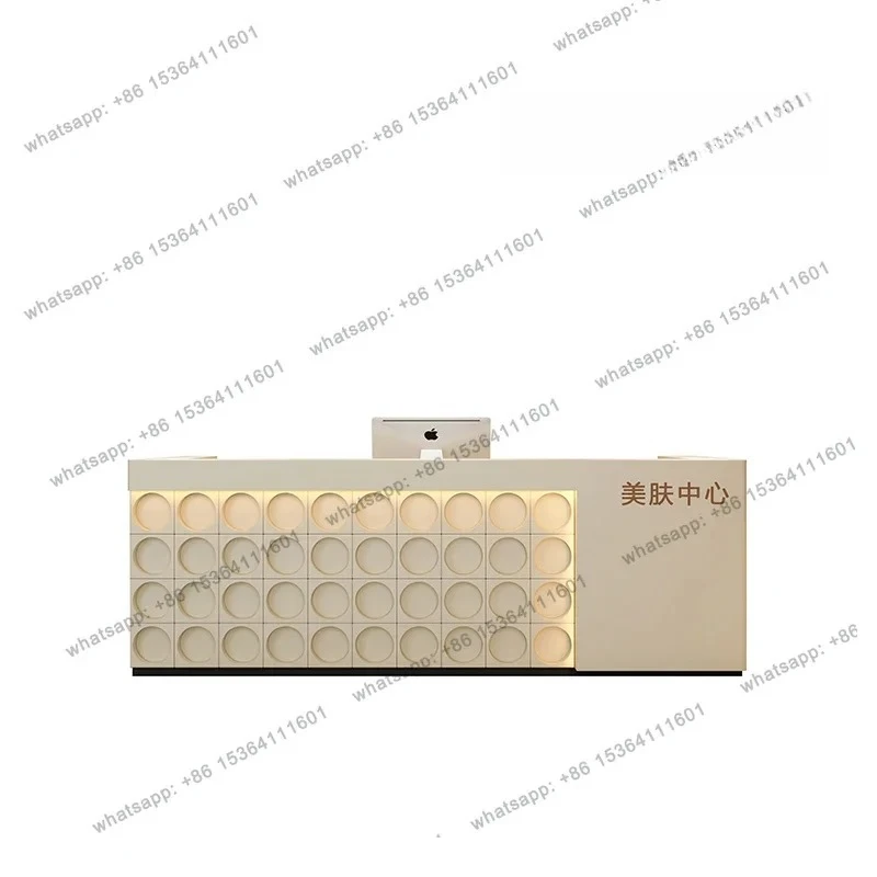 

D06Storage Front Desk Reception Counter Boutique U Shape Clinic Reception Desks Beauty Salon Mostrador Recepcion Office Furnitur