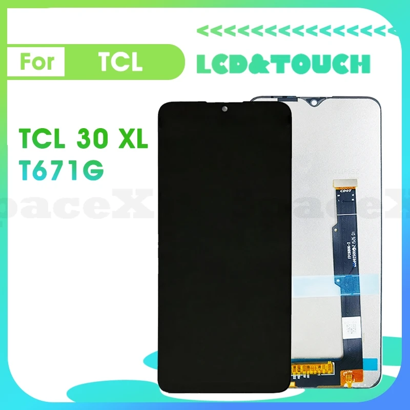 T671G 6.82 "Tested dla TCL 30XL lcd T671G wyświetlacz LCD dotykowy telefon Digitizer zgromadzenie wymiana ekranu Tcl 30 XL lcd