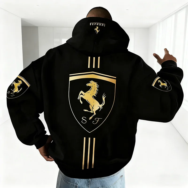 メンズ-レディース-秋冬-パーカー-長袖-プルオーバー服-オートバイ愛好家-フェラーリ-f1-レジャー-スポーツ-レーシングスーツ