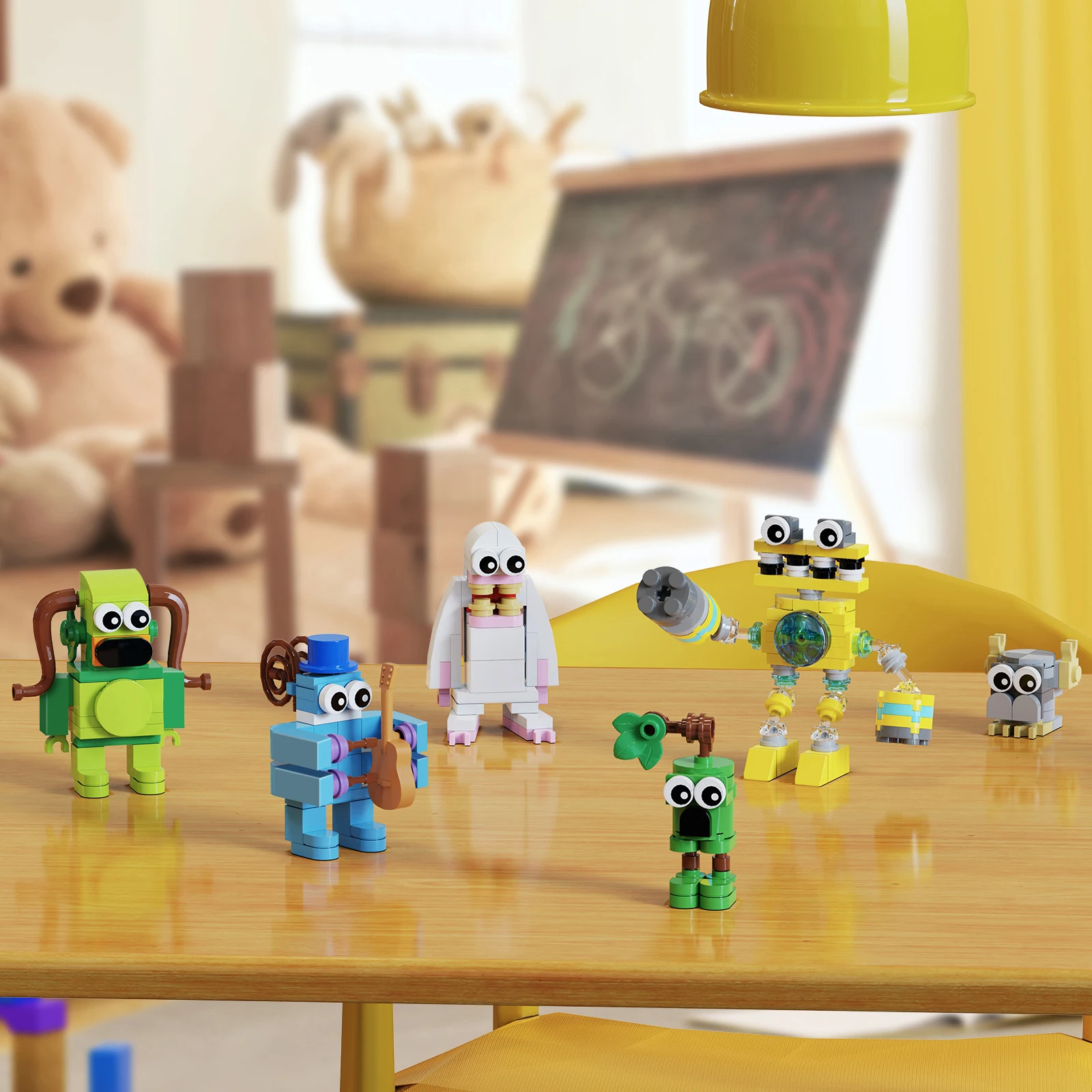 ใหม่ My Singing Song Monsters Chorus Building Blocks ชุดน่ารัก Brickheadz Action Figures อิฐของขวัญวันเกิดสําหรับเด็กผู้ใหญ่