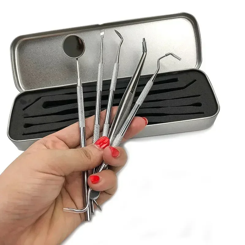 

Набор стоматологических инструментов, стоматологическое зеркало из нержавеющей стали, набор для ухода за зубами, зонд, пинцет, подготовленный инструмент для стоматолога