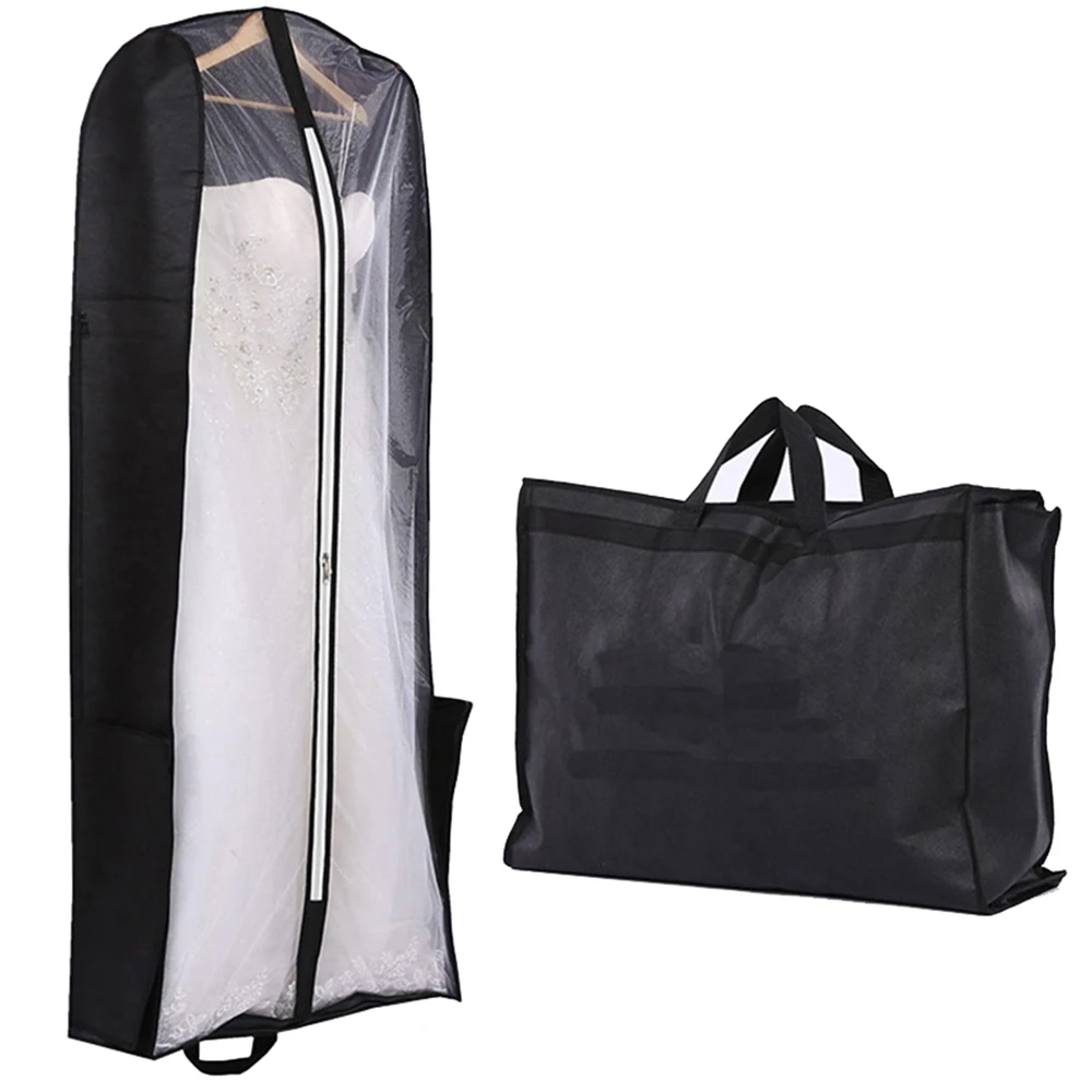 

71" Bridal Wedding Gown Dress Dust Bag 180cm Long Garment Bag Extra Large Foldable Portable Travel Cover Hanging Protector Bag