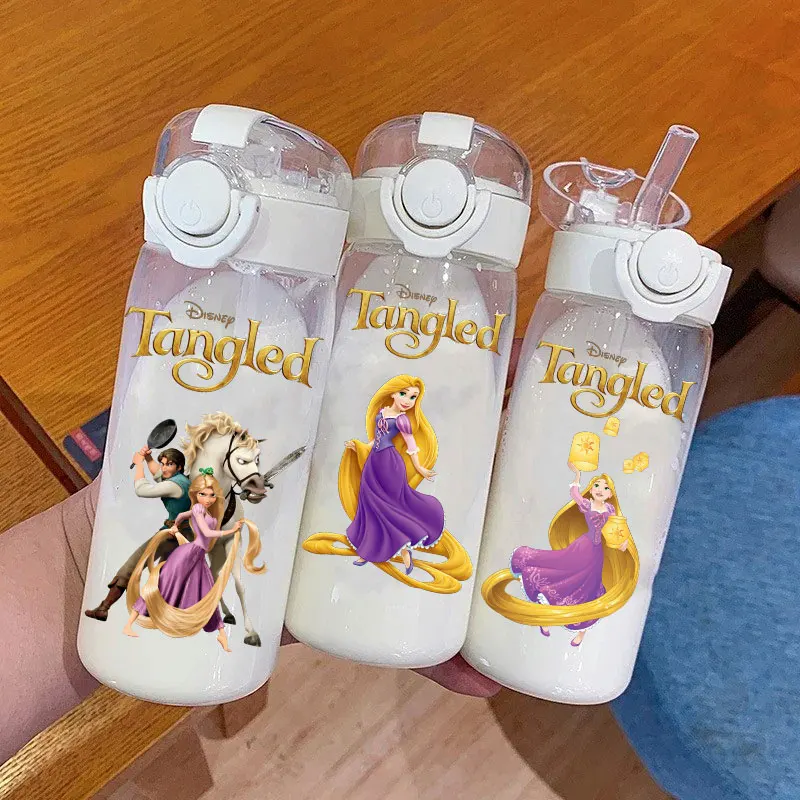 رابونزيل 400 مللي/600 مل كوب ماء متشابك بسعة كبيرة مع شفاطة محمولة ومقاومة للسقوط كوب محمول إبريق ماء شفاف