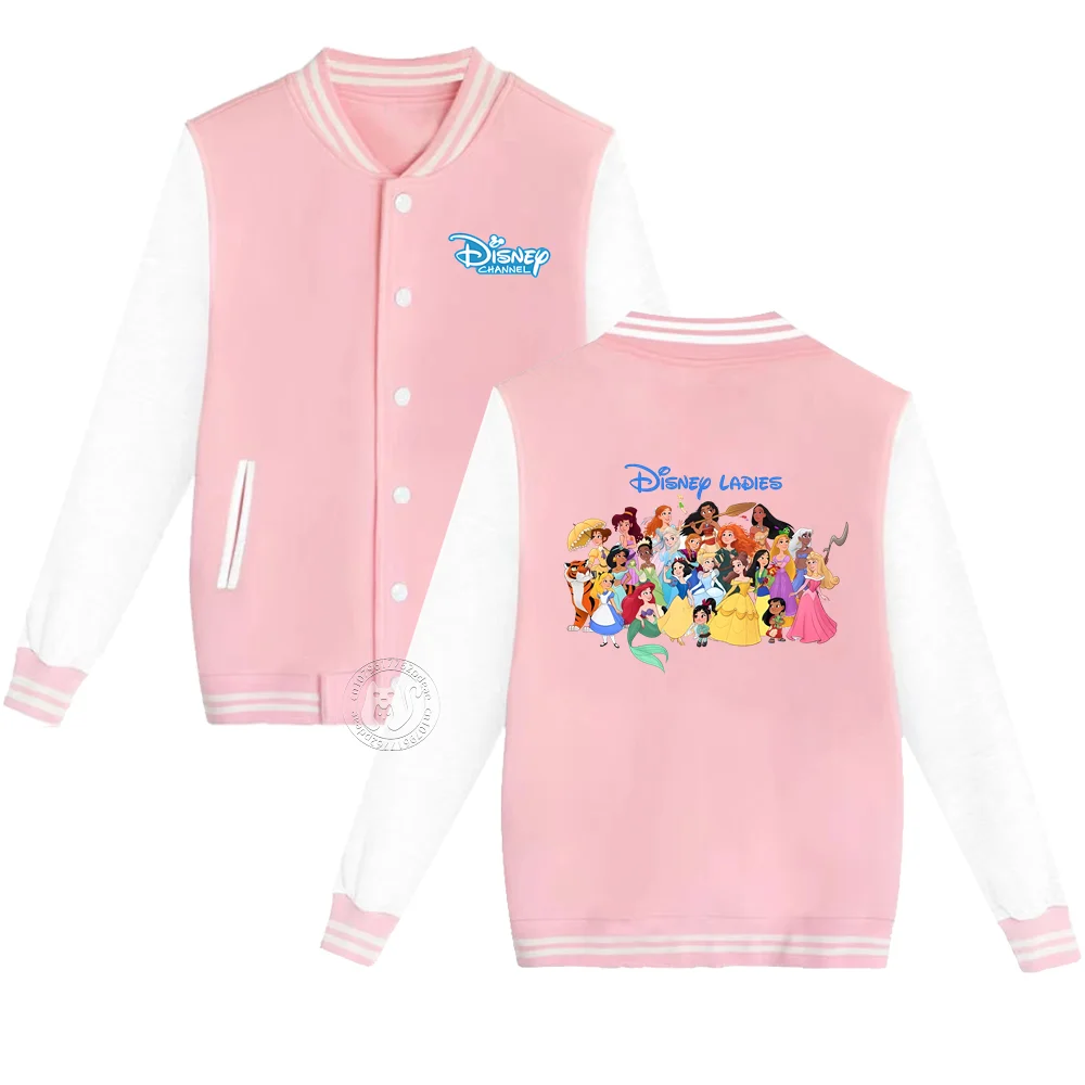 Disney Kids Fall/Winter Jacket Baseball Uniform Barbie Princess Print Thick warm Fashion coat for boys and girls ages 2-14