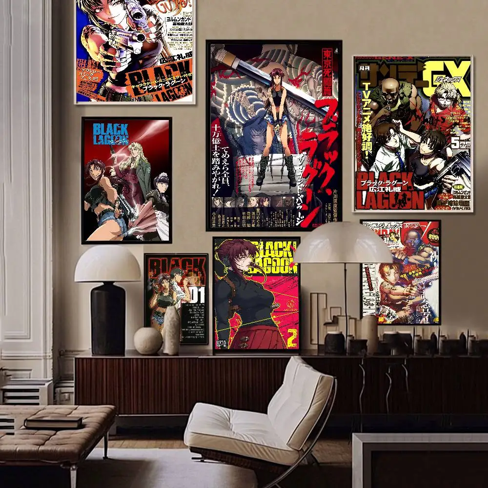 Black Lagoon Classic Anime Classic Movie Posters HD Quality Poster Wall Art Painting Study Nordic Home Decor