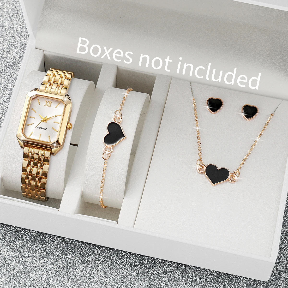2/3/4/5 pièces mode Rectangle Roma cadran dames montre-bracelet femmes montres à Quartz ensemble de bijoux Reloj Mujer (sans boîte)