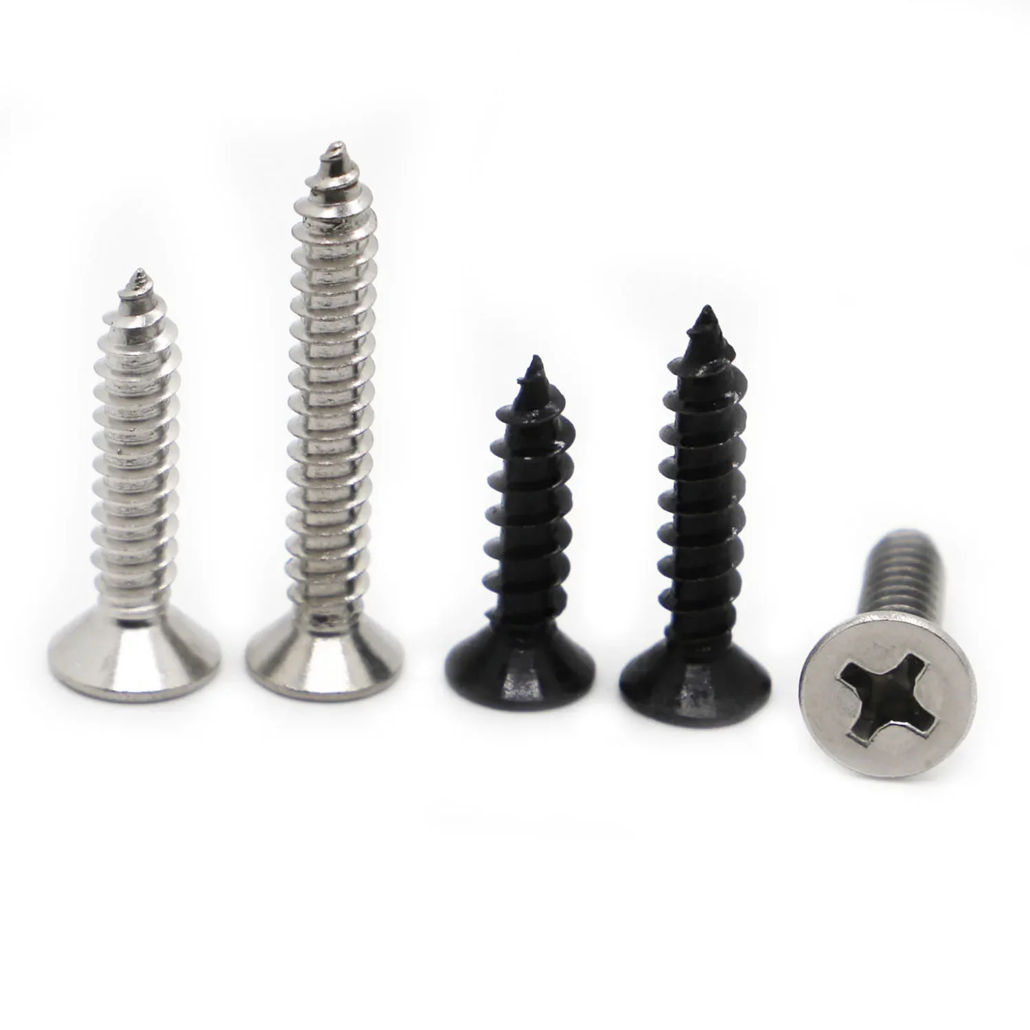 

Mini Black Steel A2 304 Stainless Steel Phillips Flat Countersunk Head Self-tapping Wood Screw M1 M1.2 M1.4 M1.7 M2 M2.6 M3 M4