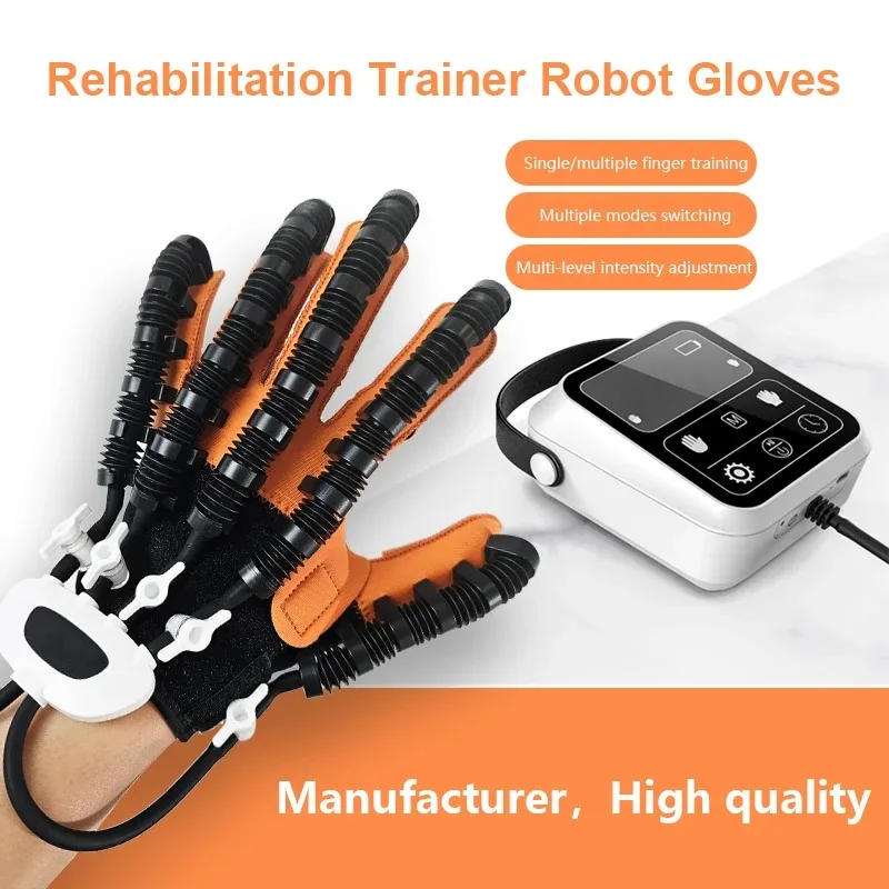 Rehabilitation Robot Glove Hand Massager Pressotherapy Stroke Hemiplegia Infarction Training Low Frequency Finger Massage Gloves