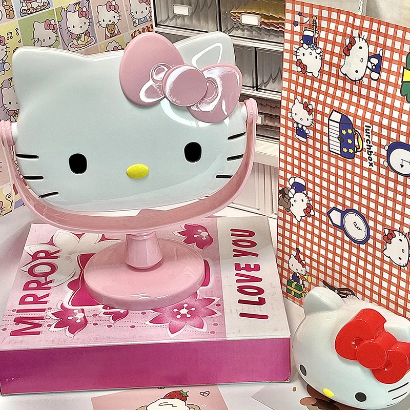 

Зеркала для макияжа Sanrio, Hello Kitty Series, подарок на день рождения для девочек, практичные и милые Зеркала Для Подружек