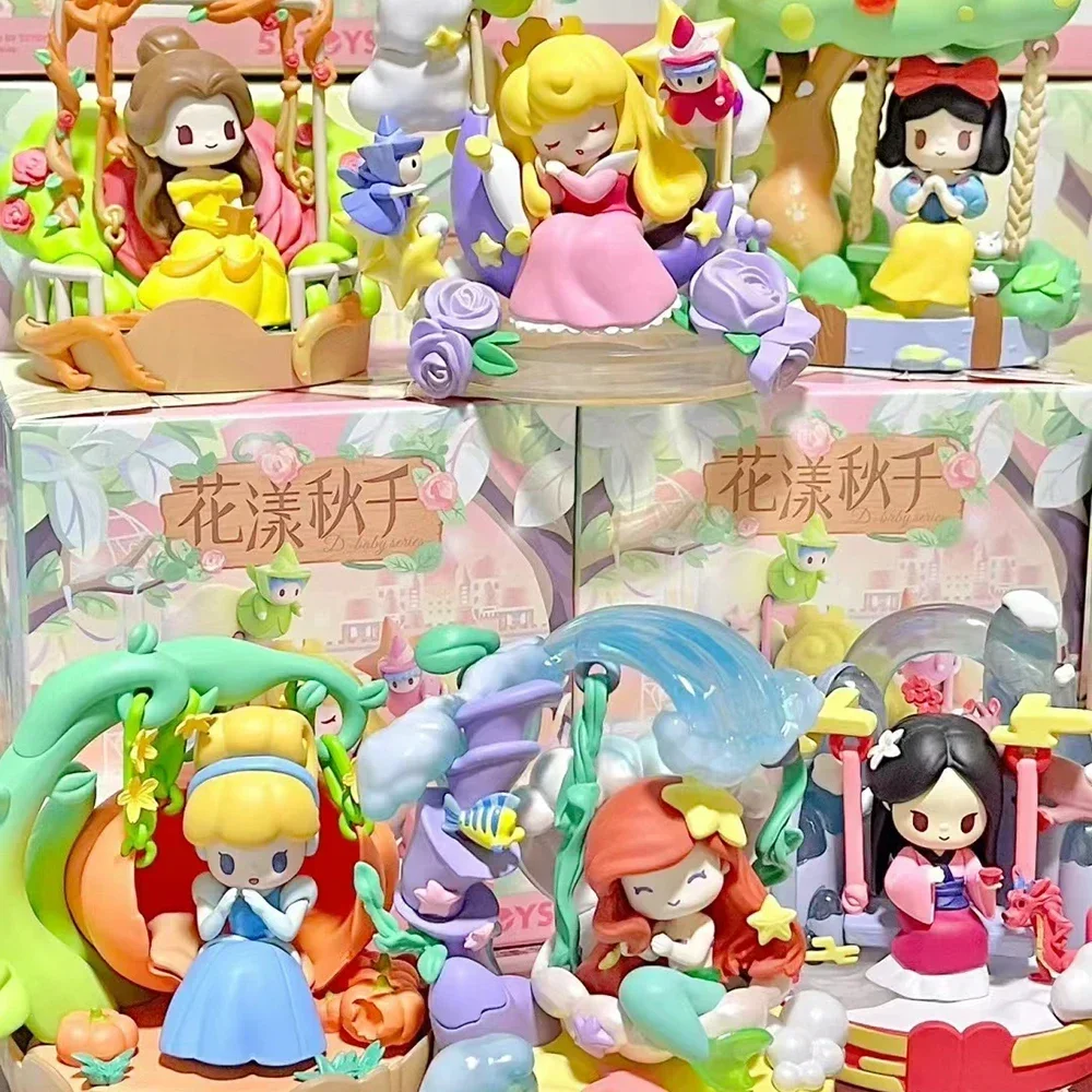 

Disney Princess Series Whole Set Blind Box Snow White Ariel Belle Cinderella Mulan Figure Mystery Box Cute Dolls Kids Toys Gift