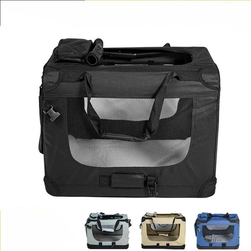 Dog Cage Car Kennel Outing Carrying Bag Pet Luggage Car Travel Cage Dog Cage Folding Medium and Large Dogs Accessories Cat Bed