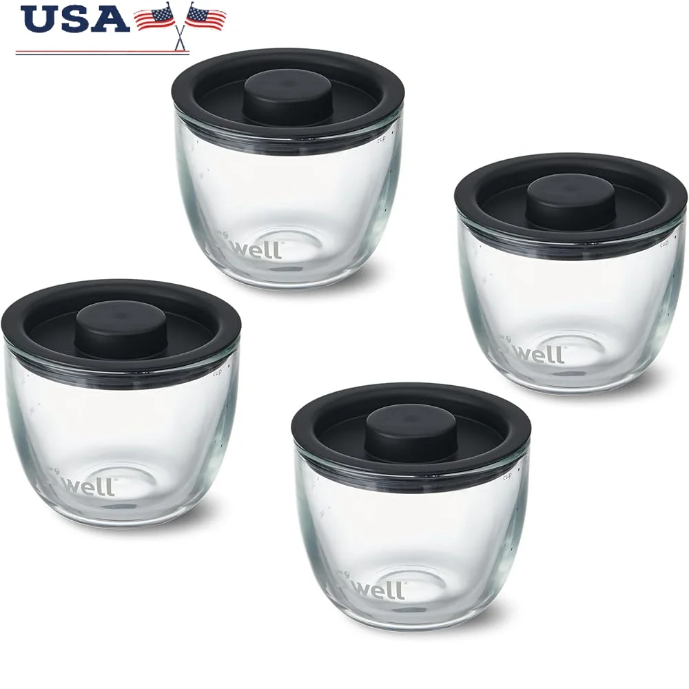

12oz Glass Prep Bowl Set of 4 Durable Tempered Glass Nesting Design Microwave Safe Leak Resistant BPA Free Eco Friendly Perfect