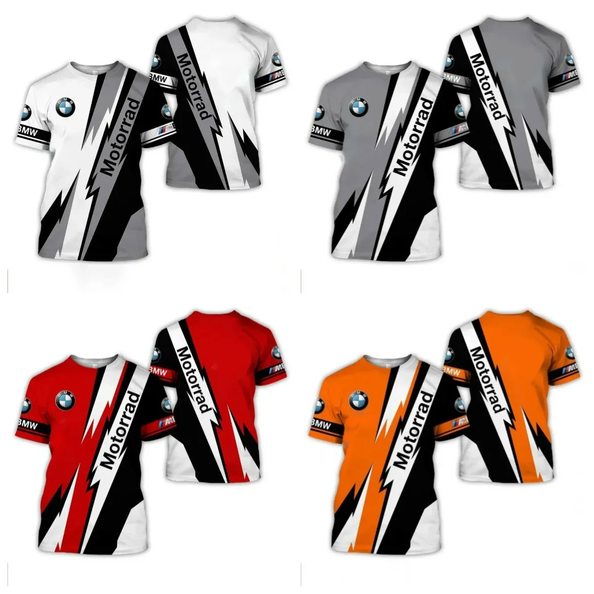 

2025 Summer New BMW Men's Racing Clothes Quick-drying T-shirt Motorcycle Short Sleeves Breathable Loose Fashion Casual Y2K