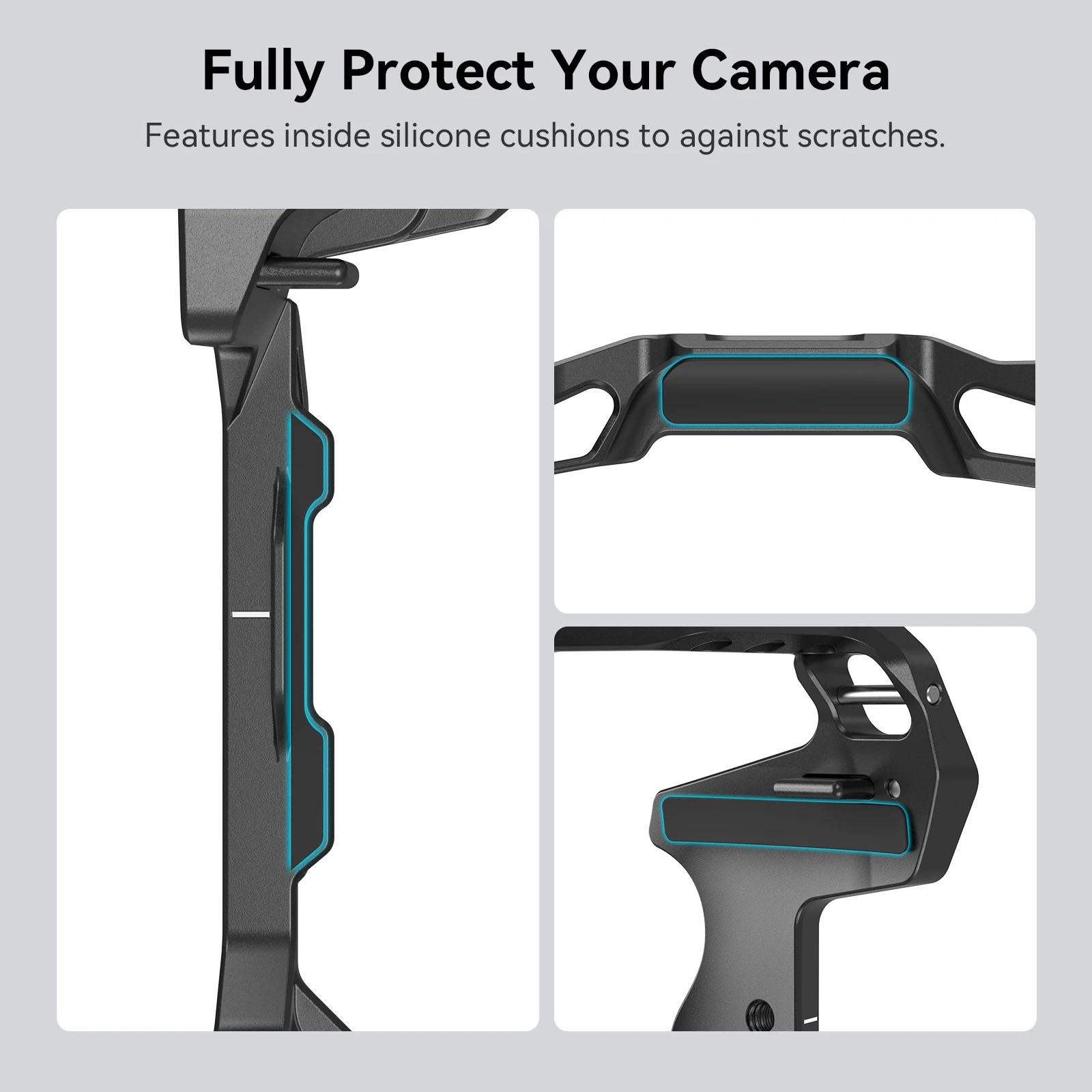 قفص كاميرا SmallRig R5/R6 لكاميرات Canon EOS R5 / R6 / R5C / R6 Mark II مع قبضة بطارية BG-R10 مع فتحات ملولبة 1/4 بوصة -3464B