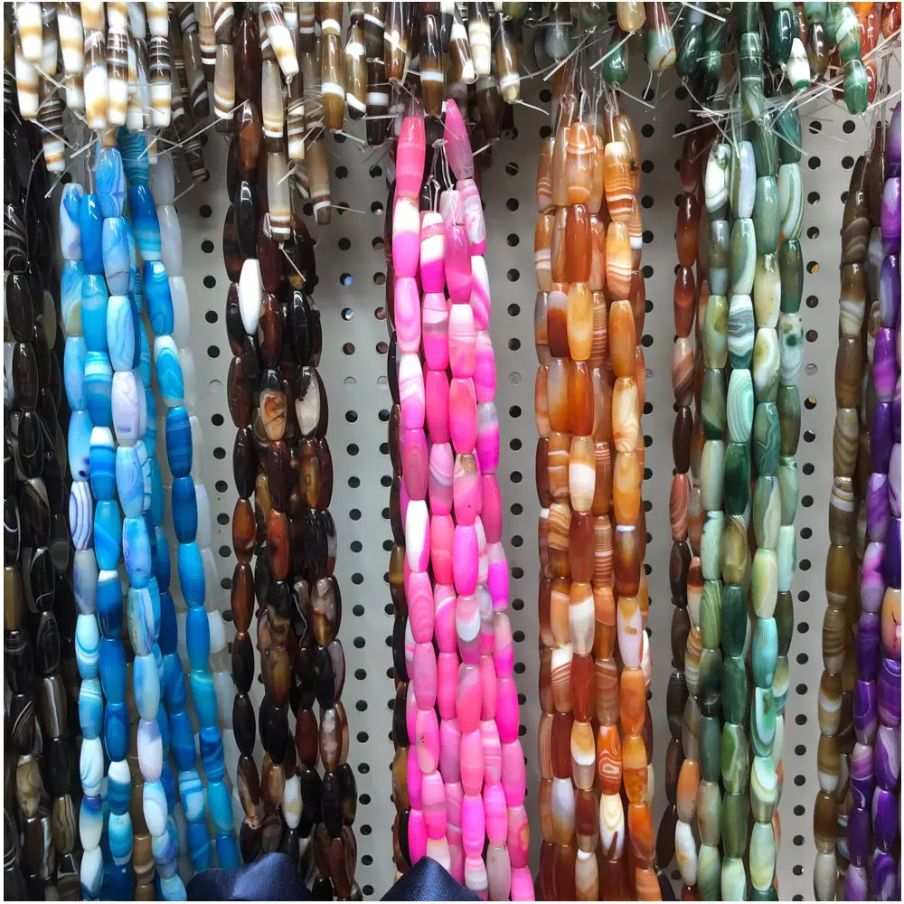 6x16mm/10X30mm Agate Water Drop Stone Beads Natural Quartz Agates Loose Beads for Jewelry Making DIY Bracelet 15 \