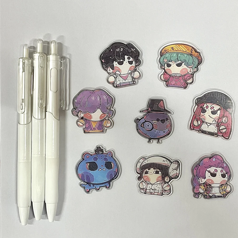 

8pcs KPop Demon Hunters Gel Pen Cartoon Kawaii 0.5mm Black Ballpoint Pens Student Writing Tool School Office Supplies Kids Gifts