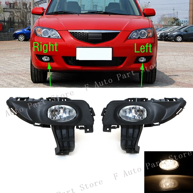 

Car Front Bumper Fog Light Lamp For Mazda 3 M3 BK 2003 2004 2005 2006 2007 2008 2009 2010 1.6L Foglight Foglamp