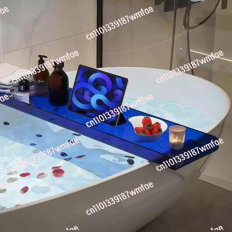 Bathroom Transparent Storage Rack Hotel Light Luxury Bathtub Shelf Bath Bucket Bath Artifact Tray Bracket