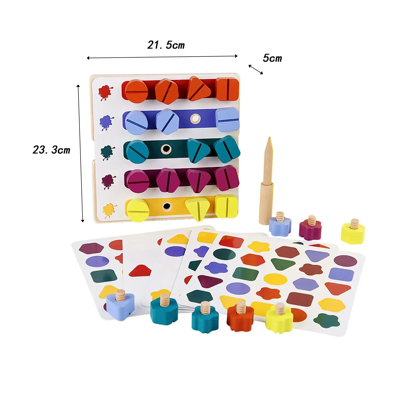 Parafuso porca brinquedo parafuso placa de correspondência quebra-cabeça brinquedo educativo habilidades motoras finas forma classificador montessori para meninas meninos crianças presentes