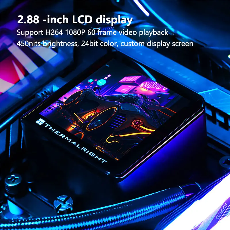 Thermalright Frozen Vision 240 Black Water -cooled radiator/2.88 LCD display screen/support custom image/video/animation/LGA1700