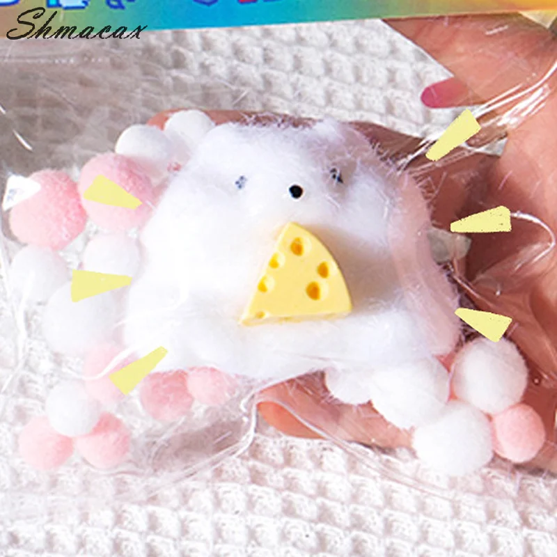 1 pz fatto a mano TPR Mini Kawaii peluche carino piccolo criceto antistress giocattolo a rimbalzo lento Squishy nuovo giocattolo Fidget