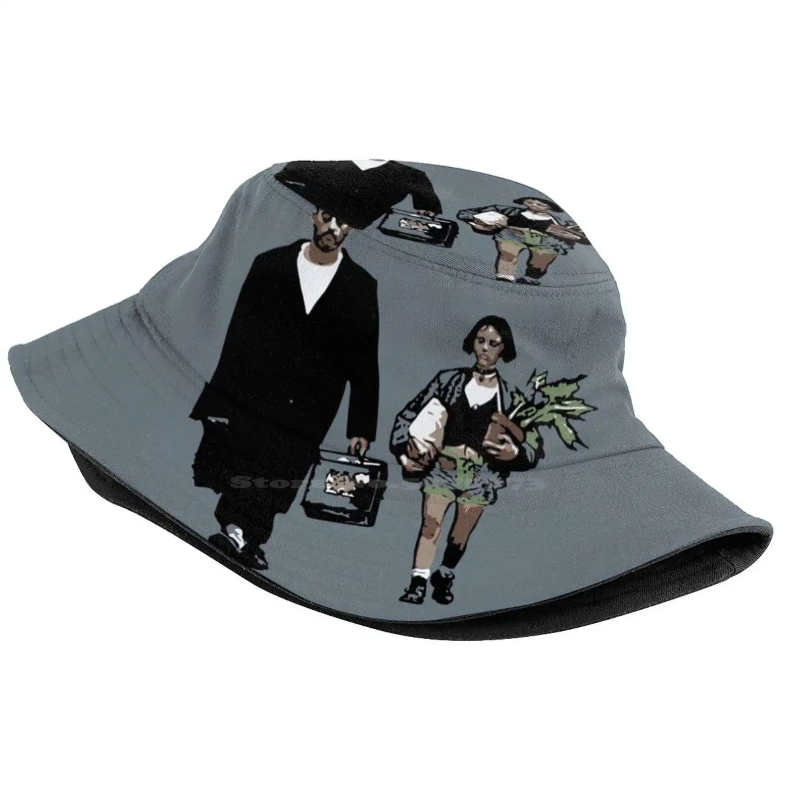 Leon Sun Cap Fisherman Hat Bucket Hats Leon The Professional Movie Cinema Actor Mathilda Jeans Reno Duo Worship Gat Gun