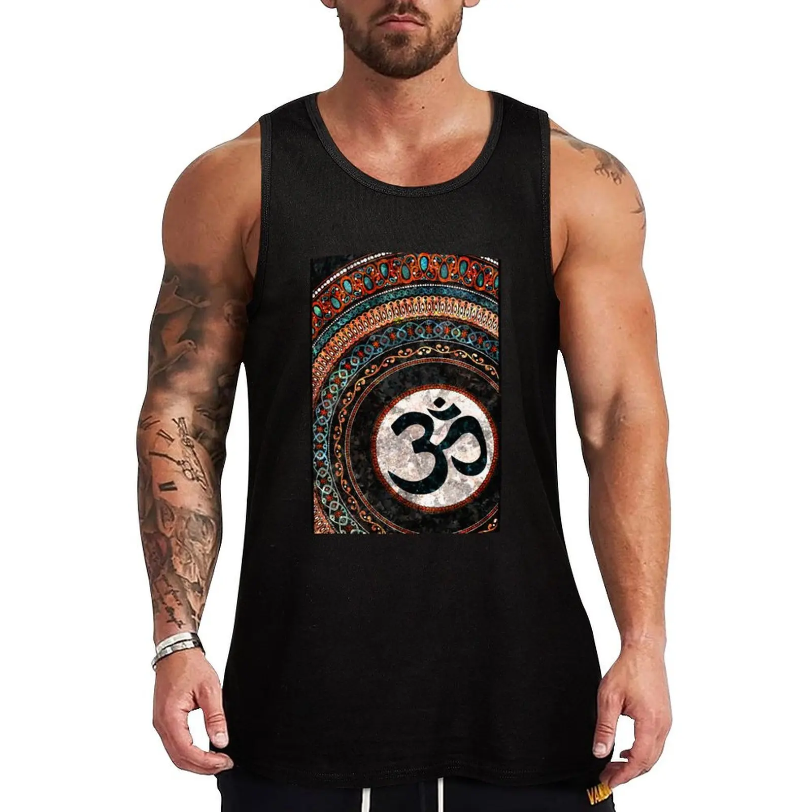 

Mandala design 1 Tank Top bodybuilding t-shirt summer clothes Muscle fit gym training accessories