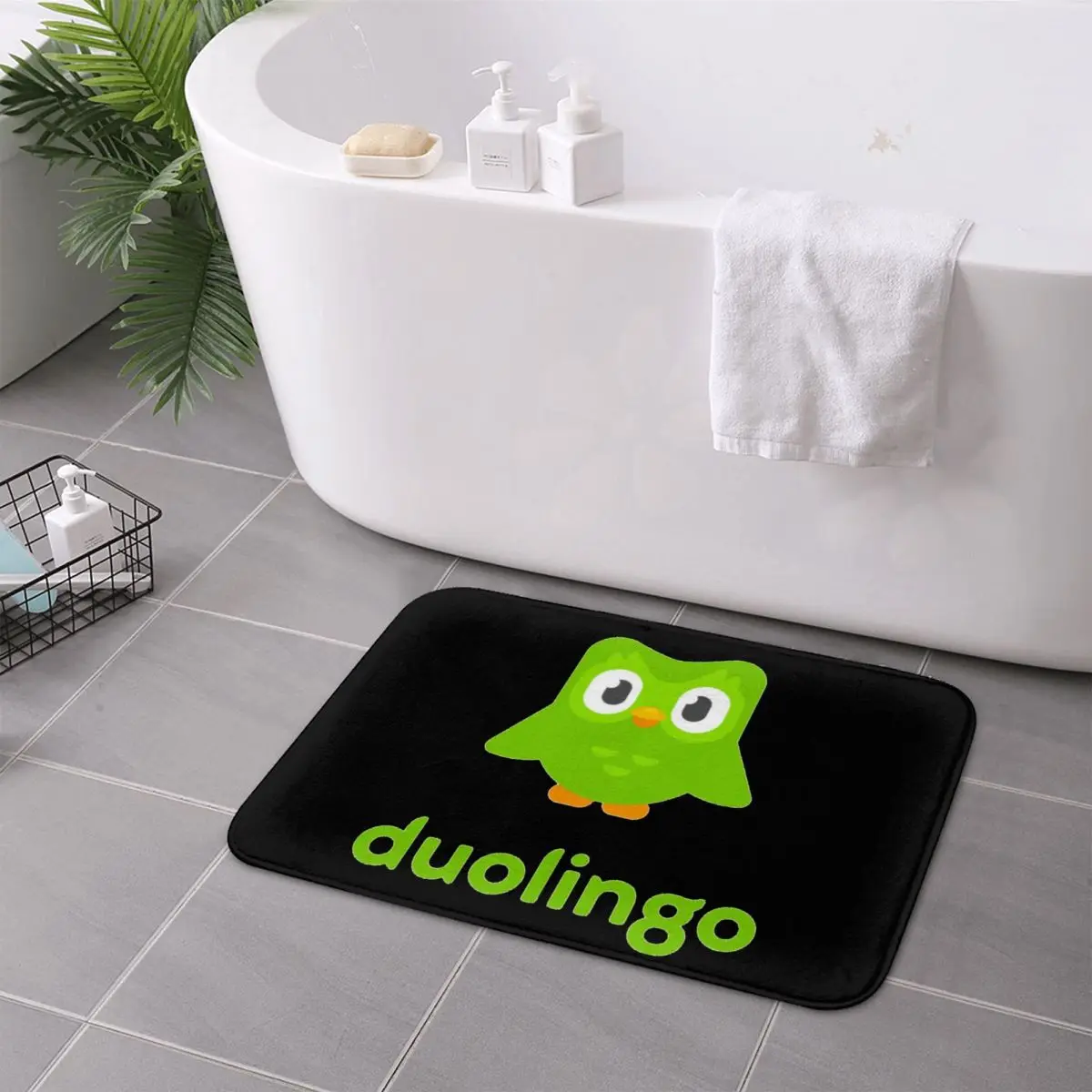 Duolingo Owl Duo Non-slip Doormat Floor Mat Sand Scraping Carpet Rug for Kitchen Entrance Home Bedroom Footpad Mats