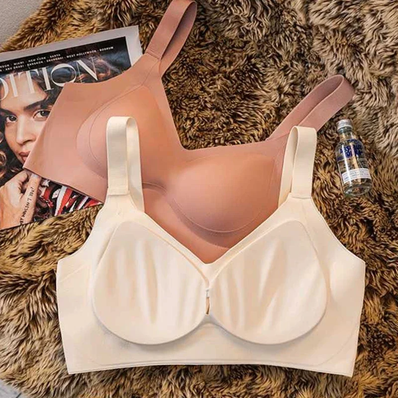 M-3XL Large Shoulder Straps and Small Breasts Gathered Bra for Women Without Steel Rings and Traces High-quality Bra