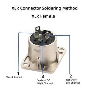 2/5/10 buah XLR Perempuan Laki-laki Jack 3 Pin Panel Mount Jack Konektor Kontak Tembaga XLR Soket Logam Konektor Mikrofon Audio 10 panel xlr penjualan terbaik - №