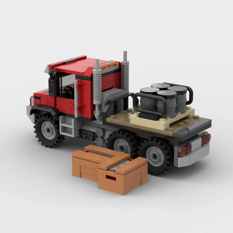 City Vehicle Series Off Road Flatbed Truck Building Blocks Model Bricks Display Collection Children's Toys Gifts 249PCS